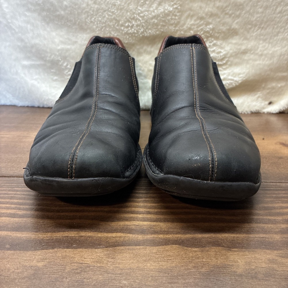 Cole Haan Zeno Loafers Mens 12M Black Brown Leather Slip On Two Tone C07485 - Picture 7 of 9